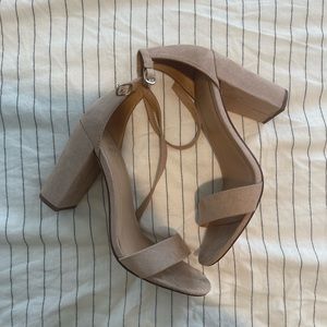 Nude Block Heels
